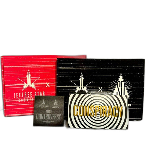 Jeffree Star X Shane Dawson Conspiracy palette & pink black pic face mirrors - Picture 1 of 12